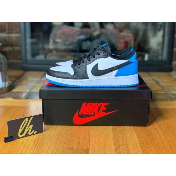 Jordan Shoes Size 5y Air Jordan Low Og Dark Black Powder Blue